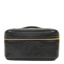 Chanel Black Quilted Leather Vanity Case
