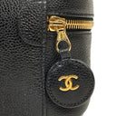 Chanel Black Quilted Leather Vanity Case
