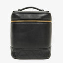 Chanel Black Quilted Leather Vanity Case