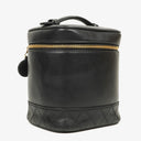 Chanel Black Quilted Leather Vanity Case