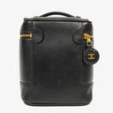 Chanel Black Quilted Leather Vanity Case