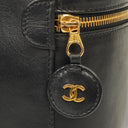 Chanel Black Quilted Leather Vanity Case