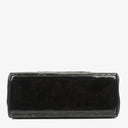 Chanel Black Quilted Patent Leather CC Flap Double Chain Bag
