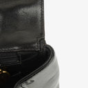 Chanel Black Quilted Patent Leather CC Flap Double Chain Bag