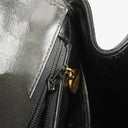 Chanel Black Quilted Patent Leather CC Flap Double Chain Bag