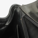 Chanel Black Quilted Patent Leather CC Flap Double Chain Bag