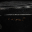 Chanel Black Quilted Patent Leather CC Flap Double Chain Bag