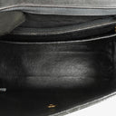 Chanel Black Quilted Patent Leather CC Flap Double Chain Bag