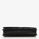 Chanel Black Quilted Patent Leather Wallet On Chain WOC With Silver-Tone Hardware