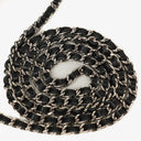 Chanel Black Quilted Patent Leather Wallet On Chain WOC With Silver-Tone Hardware