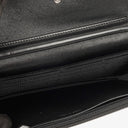 Chanel Black Quilted Patent Leather Wallet On Chain WOC With Silver-Tone Hardware