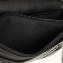 Chanel Black Quilted Patent Leather Wallet On Chain WOC With Silver-Tone Hardware