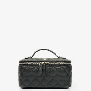 Trousse de toilette matelassée noire Chanel