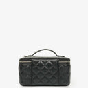 Chanel Black Quilted Vanity Case
