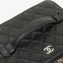 Chanel Black Quilted Vanity Case