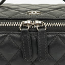 Chanel Black Quilted Vanity Case