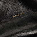 Chanel Black Suede Stitched Chocolate Bar Drawstring Tote Bag