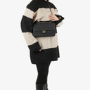 Chanel Black Travel Line Chocolate Bar Single Flap Bag