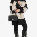 Chanel Black Travel Line Chocolate Bar Single Flap Bag