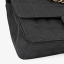 Chanel Black Travel Line Chocolate Bar Single Flap Bag