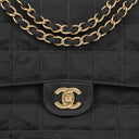 Chanel Black Travel Line Chocolate Bar Single Flap Bag