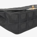 Chanel Black Travel Line Chocolate Bar Single Flap Bag
