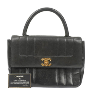 Chanel Black Vertical Quilted Lambskin Kelly Flap Bag