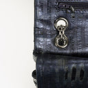 Chanel Blue Metallic Striped 2.55 Reissue Quilted Calfskin Leather 227 Jumbo Flap Bag