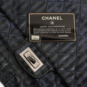 Chanel Blue Metallic Striped 2.55 Reissue Quilted Calfskin Leather 227 Jumbo Flap Bag