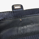 Chanel Blue Metallic Striped 2.55 Reissue Quilted Calfskin Leather 227 Jumbo Flap Bag