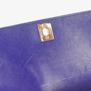 Chanel Blue Quilted Patent Leather Long Flap Bag