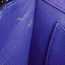 Chanel Blue Quilted Patent Leather Long Flap Bag