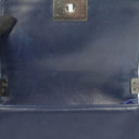 Chanel Kleine Boy Flap Tasche Blauer Samt Ruthenium Hardware