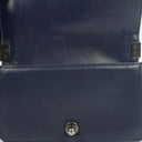 Chanel Kleine Boy Flap Tasche Blauer Samt Ruthenium Hardware
