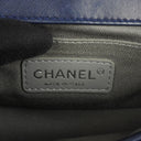 Chanel Kleine Boy Flap Tasche Blauer Samt Ruthenium Hardware