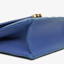 Chanel Blue Small Chevron Leather Envelope Flap Bag