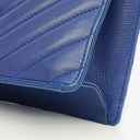 Chanel Blue Small Chevron Leather Envelope Flap Bag