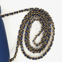 Chanel Blue Small Chevron Leather Envelope Flap Bag
