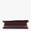 Chanel Bordeaux Mini Classic Quilted Lambskin Full Flap Wallet On Chain WOC With 24K Gold-Plated Hardware