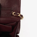 Chanel Bordeaux Mini Classic Quilted Lambskin Full Flap Wallet On Chain WOC With 24K Gold-Plated Hardware