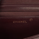 Chanel Bordeaux Mini Classic Quilted Lambskin Full Flap Wallet On Chain WOC With 24K Gold-Plated Hardware