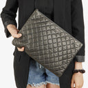Chanel Boy Cosmetic Case Large Metallic Caviar Quilted