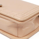Chanel Boy Flap Bag in Beige Patent Leather