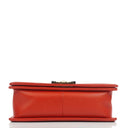 Chanel Boy Red Flap Leather Bag
