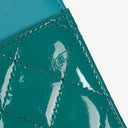 Chanel Boy Wallet On Chain Bag Turquoise Patent Leather Silver-Tone Hardware