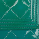 Chanel Boy Wallet On Chain Bag Turquoise Patent Leather Silver-Tone Hardware