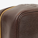 Chanel Brown Caviar Quilted Leather Timeless Cosmetic Case