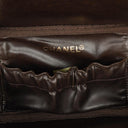 Chanel Brown Caviar Quilted Leather Timeless Cosmetic Case