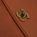 Chanel Brown Grained Calfskin Flap Shoulder Bag with Distressed Gold Hardware, 1996-1997