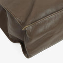 Chanel Brown Leather CC Logo Chain Tote Bag